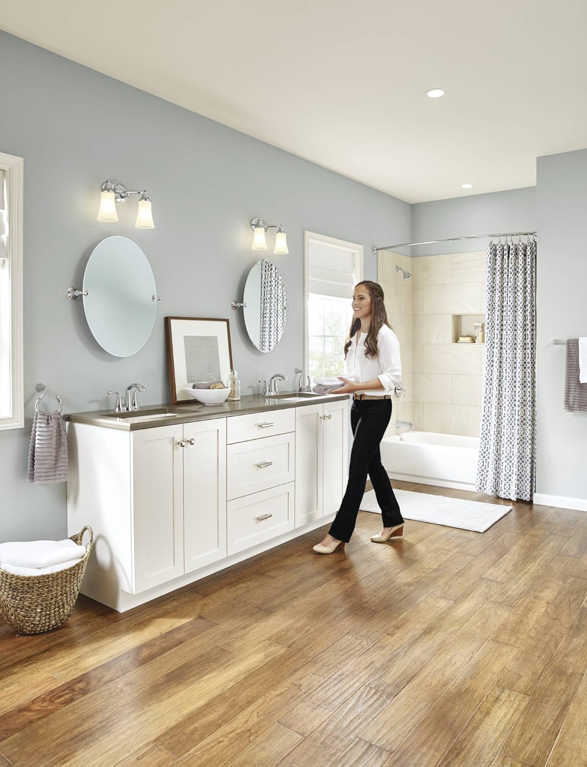 Moen YB2386CH Glyde Hand Towel Ring, Chrome - - 