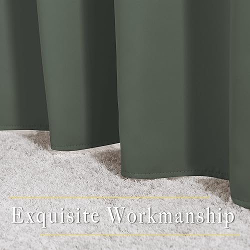 Miniatura 6 de NICETOWN Cortinas y cortinas opacas para dormitorio, tratamiento de ventana, aislamiento térmico, ojales sólidos, reducción de voz para