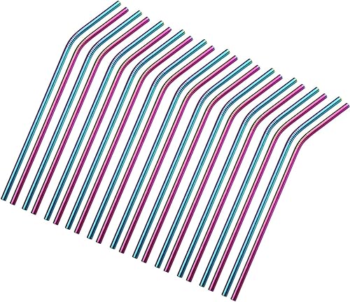 Paquete de 50 pajitas de metal reutilizables. Pajitas de acero inoxidable ultra largas de 10.5 pulgadas a granel para venta al por mayor. Pajitas