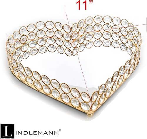 Miniatura 104 de Bandeja de tocador de cristal decorativa con espejo, bandejas de perfume para maquillaje, almacenamiento de cosméticos, organizador de Bandeja