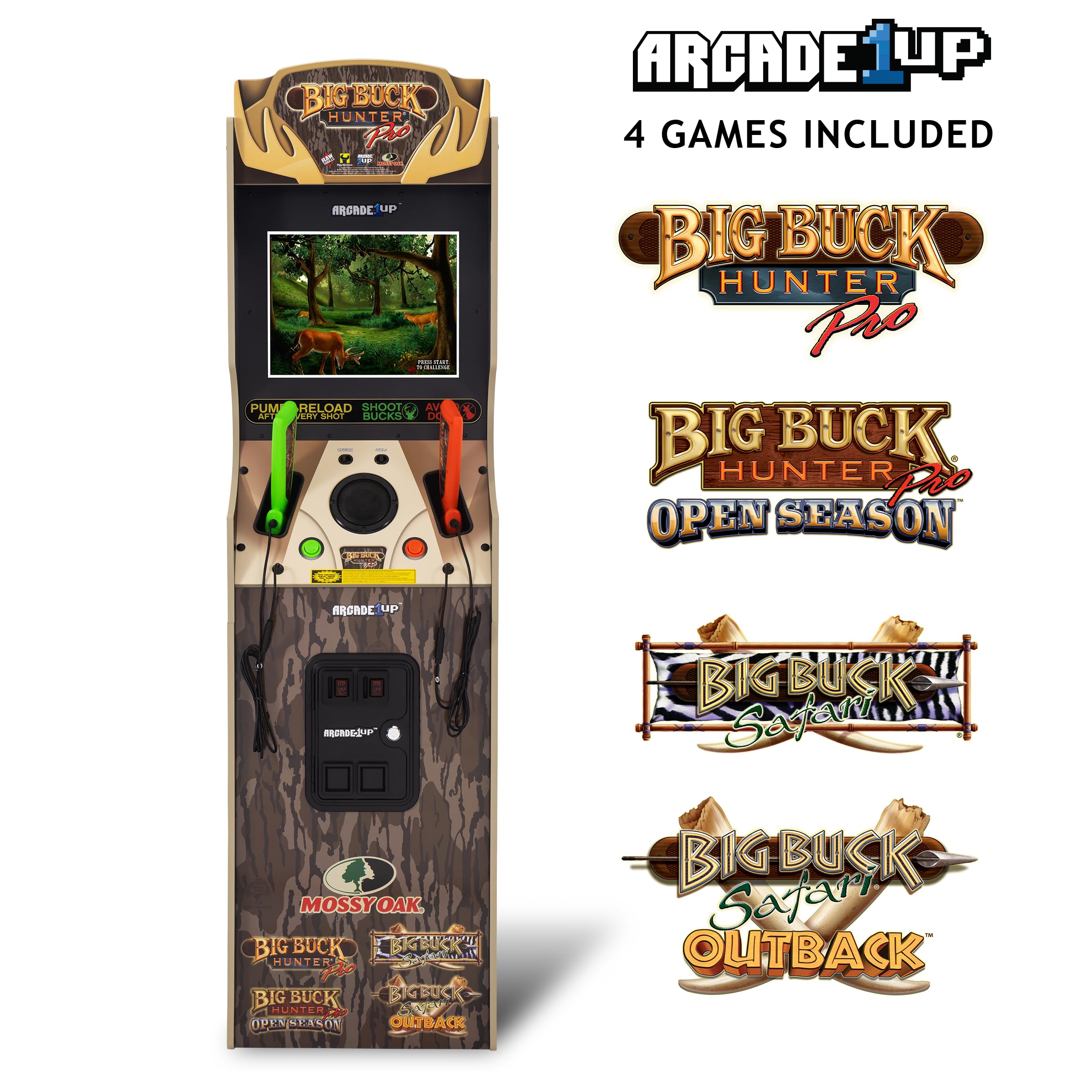 Arcade1Up Big Buck Hunter Mossy Oak Deluxe Arcade Machine