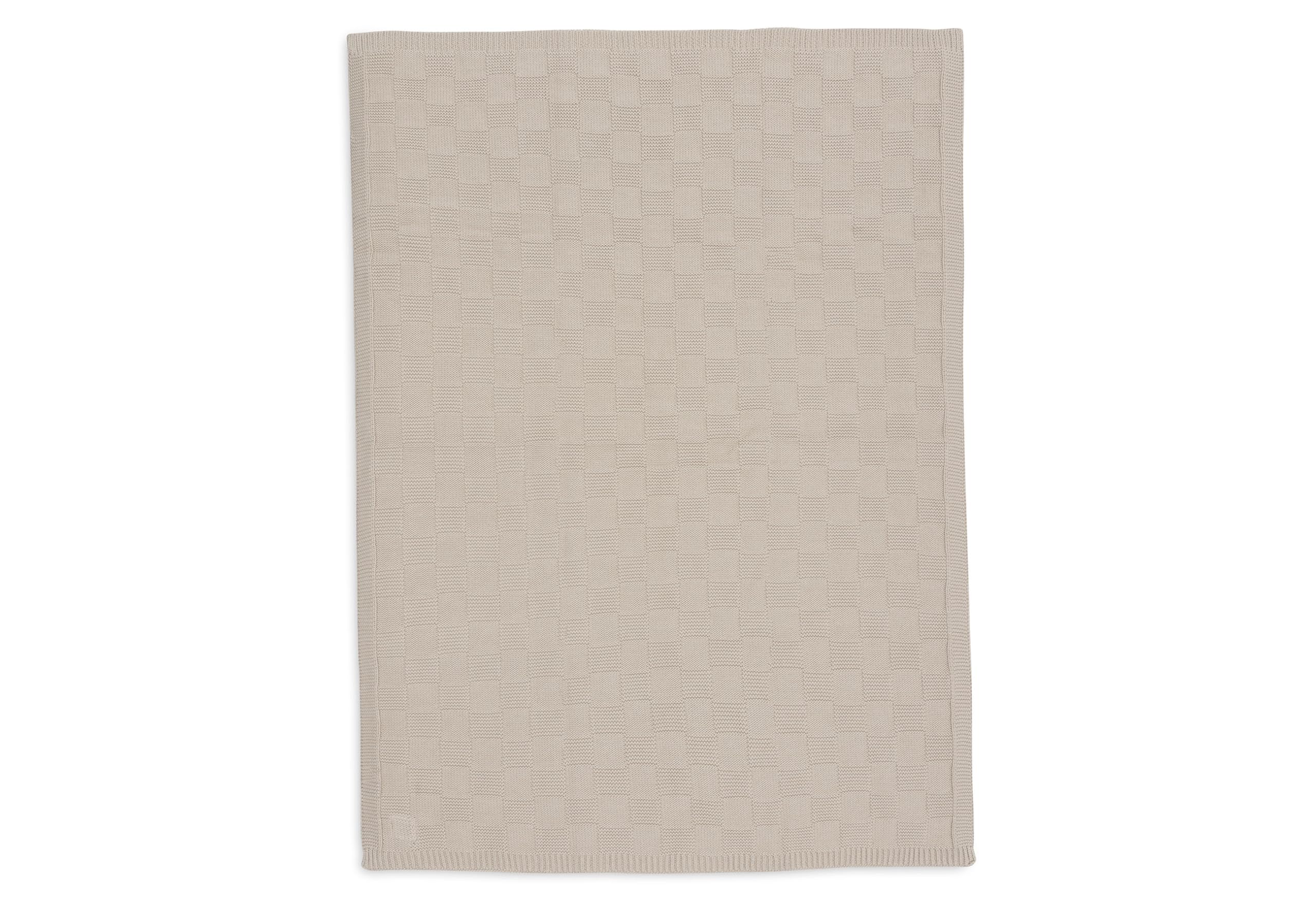 Jollein Manta para bebé Box Knit - Warm Sand - 75x100cm - 100% algodón - para Cuna - 1.0 TOG - Certificación Gots