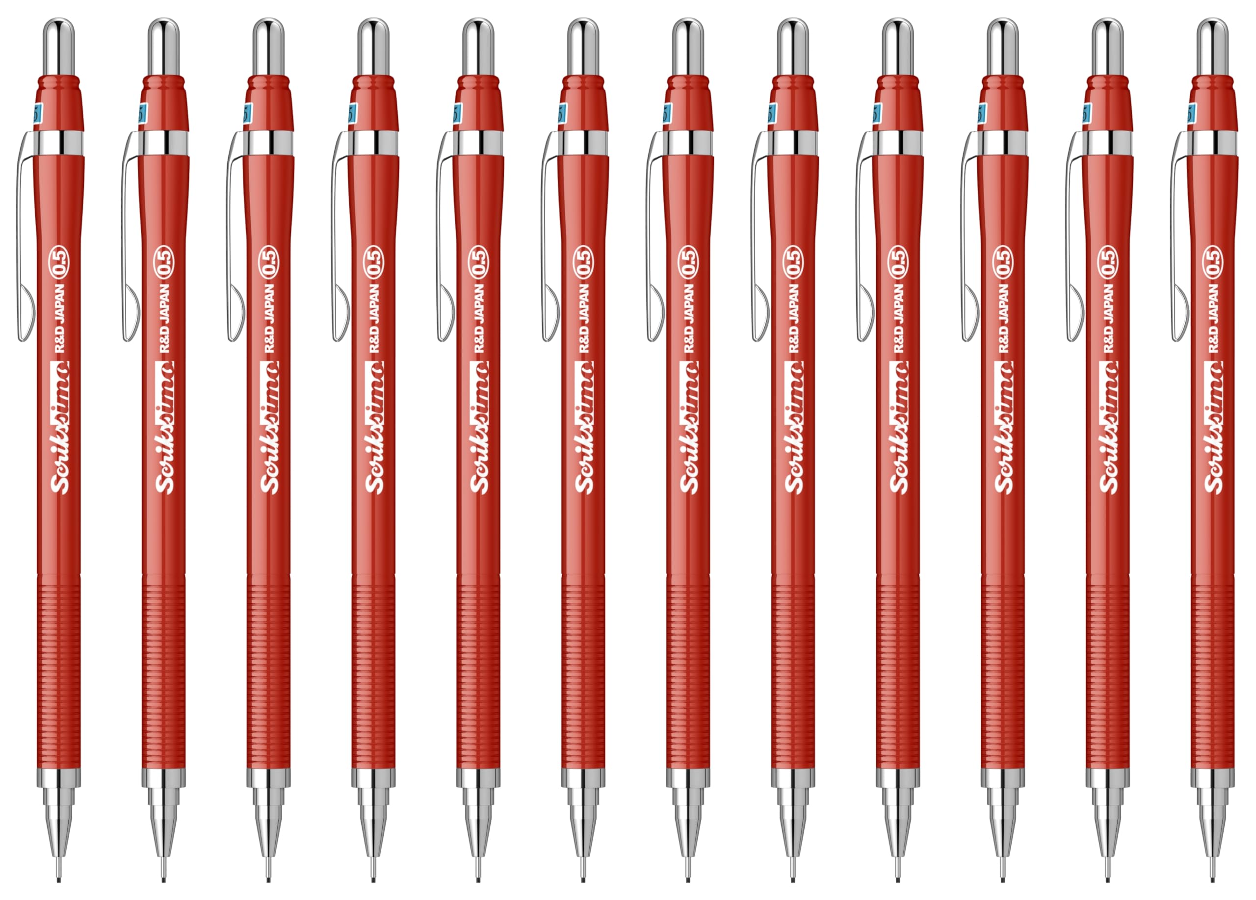 Scrikss Office Simo Mekanik Kurşun Kalem 12'li Ambalaj Kırmızı 0.5 Mm