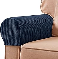 Vista 18 de Fundas para reposabrazos para sillas y sofás, fundas de jacquard para reposabrazos de sofá de elastano, protector antideslizante de muebles, fundas