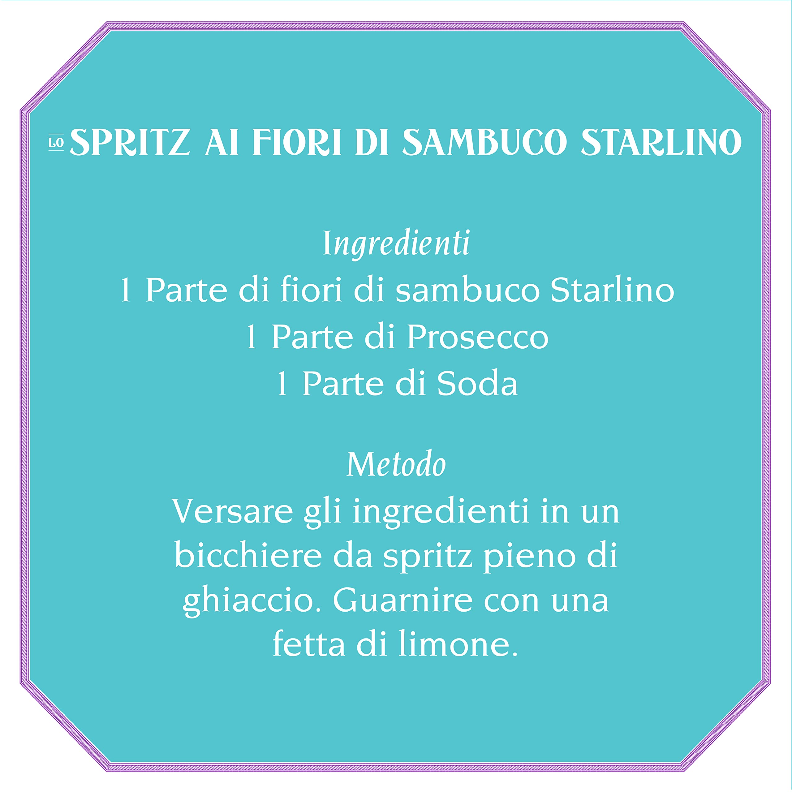 Starlino Elderflower Aperitivo, 750mL | Delizioso su Ghiaccio o in un Negroni o in un Manhattan | Aggiungi al tuo Scaffale con lo Shaker, il Cocktail Bicchieri e Accessori Cucina | Grado Alcolico 17%