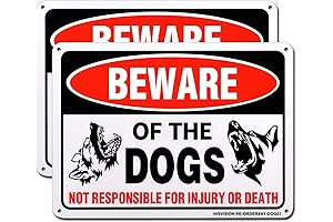 Beware of Dog Sign - Rust-Resistant, UV-Printed for Indoor/Outdoor Use