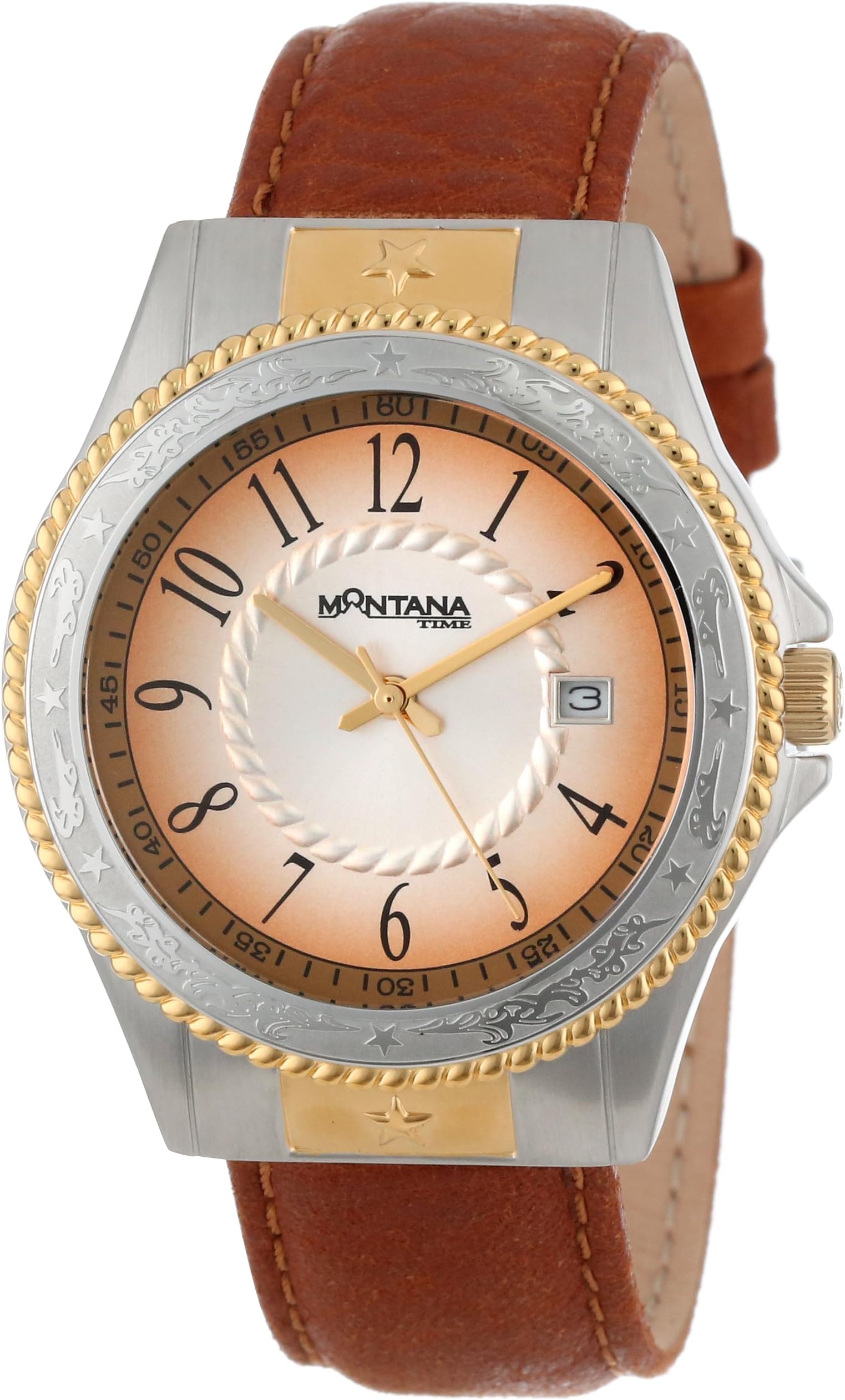 Montana Time Men's MT916 Classic Analog Rope Bezel Watch