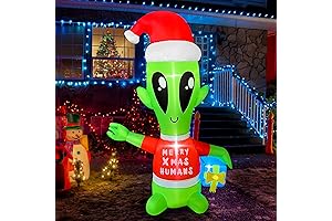 4 FT Christmas Inflatable Alien with Gift Box