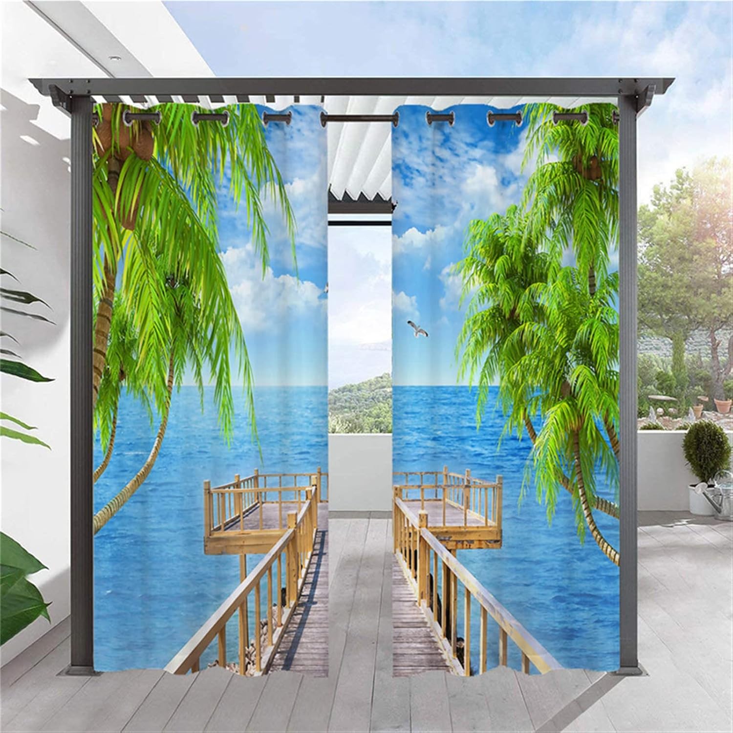 Heavyoff Outdoor Curtains for Patio Waterproof Outside