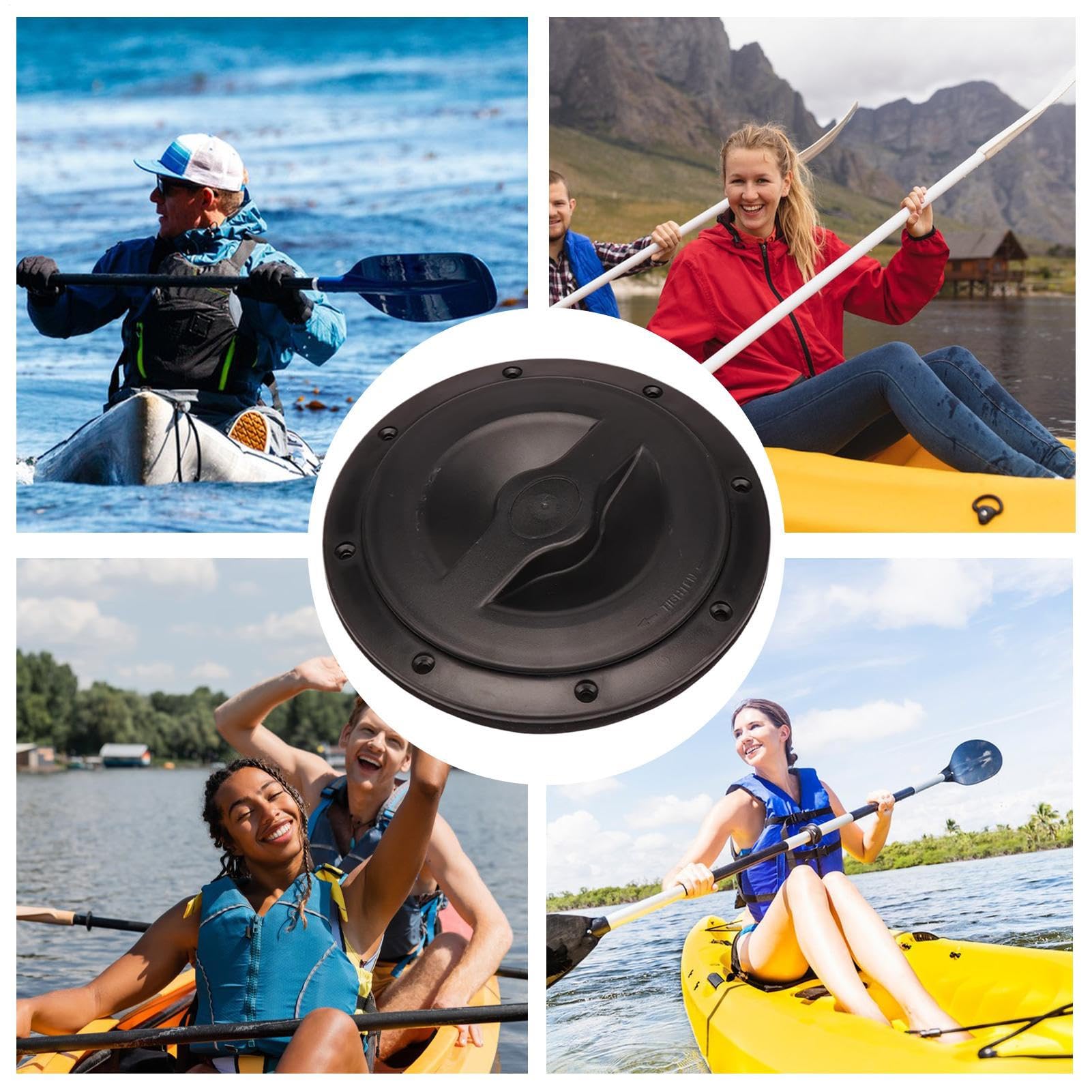 Generisch Kajak-Lukenabdeckung – ABS 20–25 X 3 cm | Langlebige Marine-Deckdichtung | Lukendeckel Zur Aufbewahrung Von Kajaks, Zum Schutz Beim Wassersport Und Bei Outdoor-Abenteuern