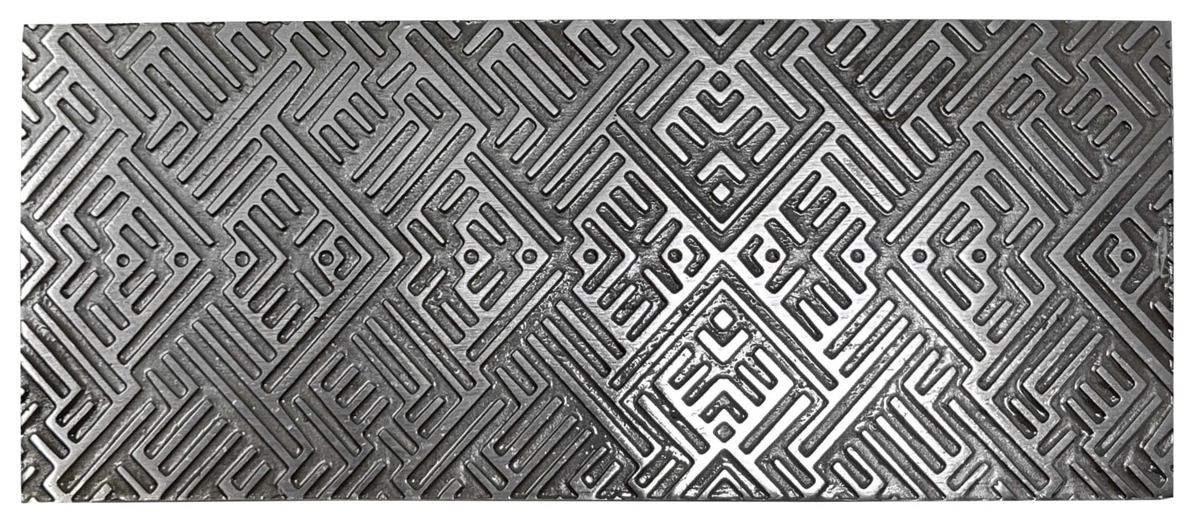 Texture Pattern Plate Style #18 for Press or Rolling Mill Geometric Embossing Relief Jewelry Making Metal Forming Tool
