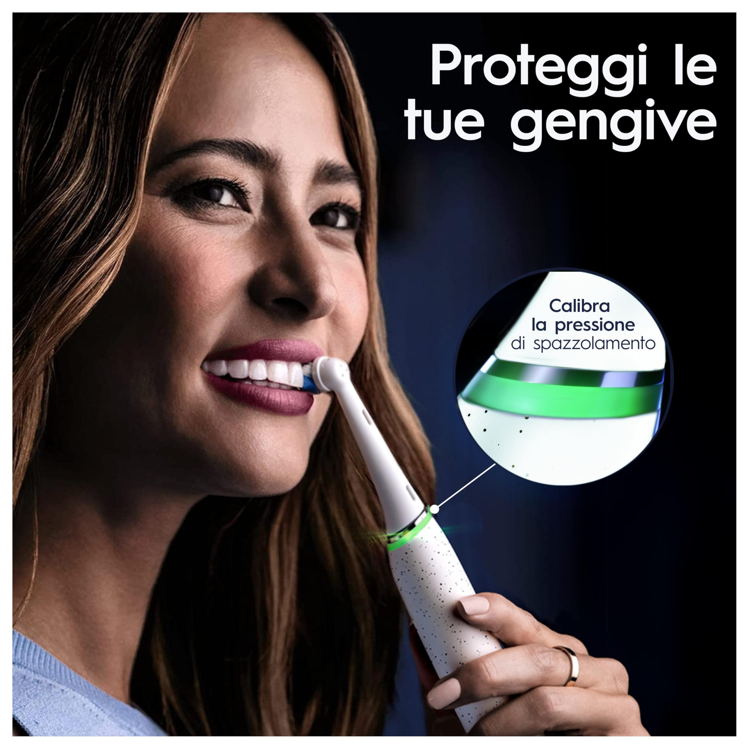 Oral-B Spazzolino Elettrico Ricaricabile iO 10 Bianco, 1 Spazzolino Elettrico, 1 Testine di Ricambio, Custodia Da Viaggio Ricaricabile, iO 10, Pulizia Denti, Sensore di Pressione, Gengive Protette