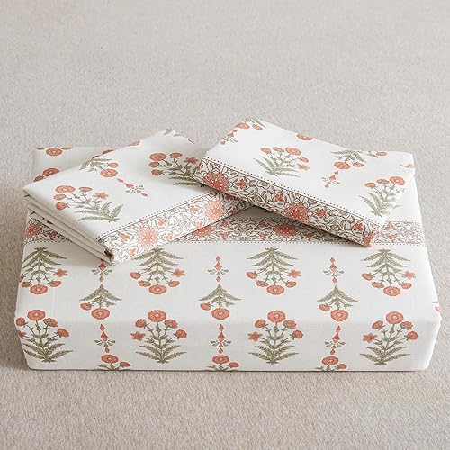 Miniatura 8 de HoneiLife Juego de funda de edredón tamaño Queen, transpirable, 100% algodón, floral, 3 piezas, con cierre de cremallera y lazos en las esquinas,