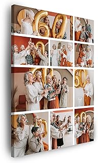 GP TONER Ihr FOTO auf Leinwand Personalisierte Multi Foto Ihr eigenes Bild auf Leinwand mit Holzrahmen Kunstdruck Bild Collage Foto 30x40 cm