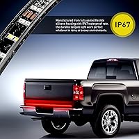 Vista 6 de Nilight 60 Inch Truck Tailgate Light Bar Double Row LED Flexible Strip Red Running Brake Turn Signal White Reverse Back Up Lighting Modes for Pick