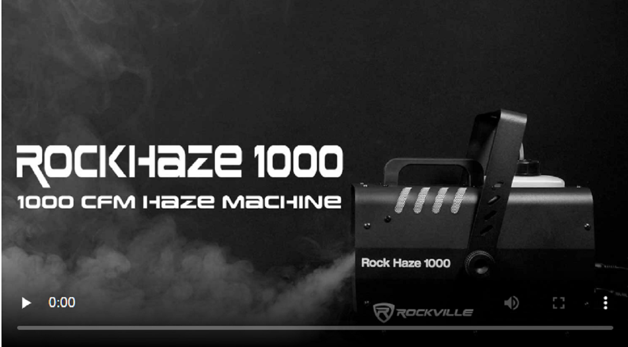 Watch Rockville ROCKHAZE 1000 CFM DMX Haze Machine Water Based