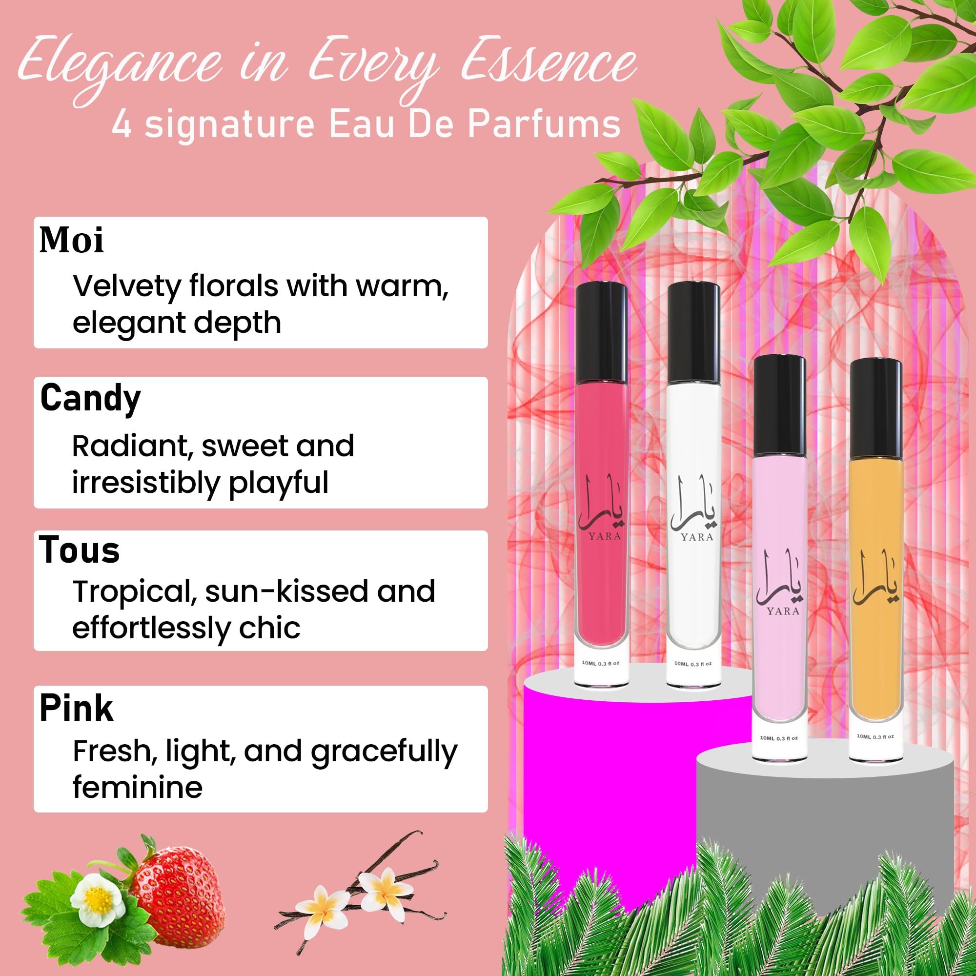 Amazon.com : Equivalence Yara's 4 Pieces Set Eau De Parfum Spray