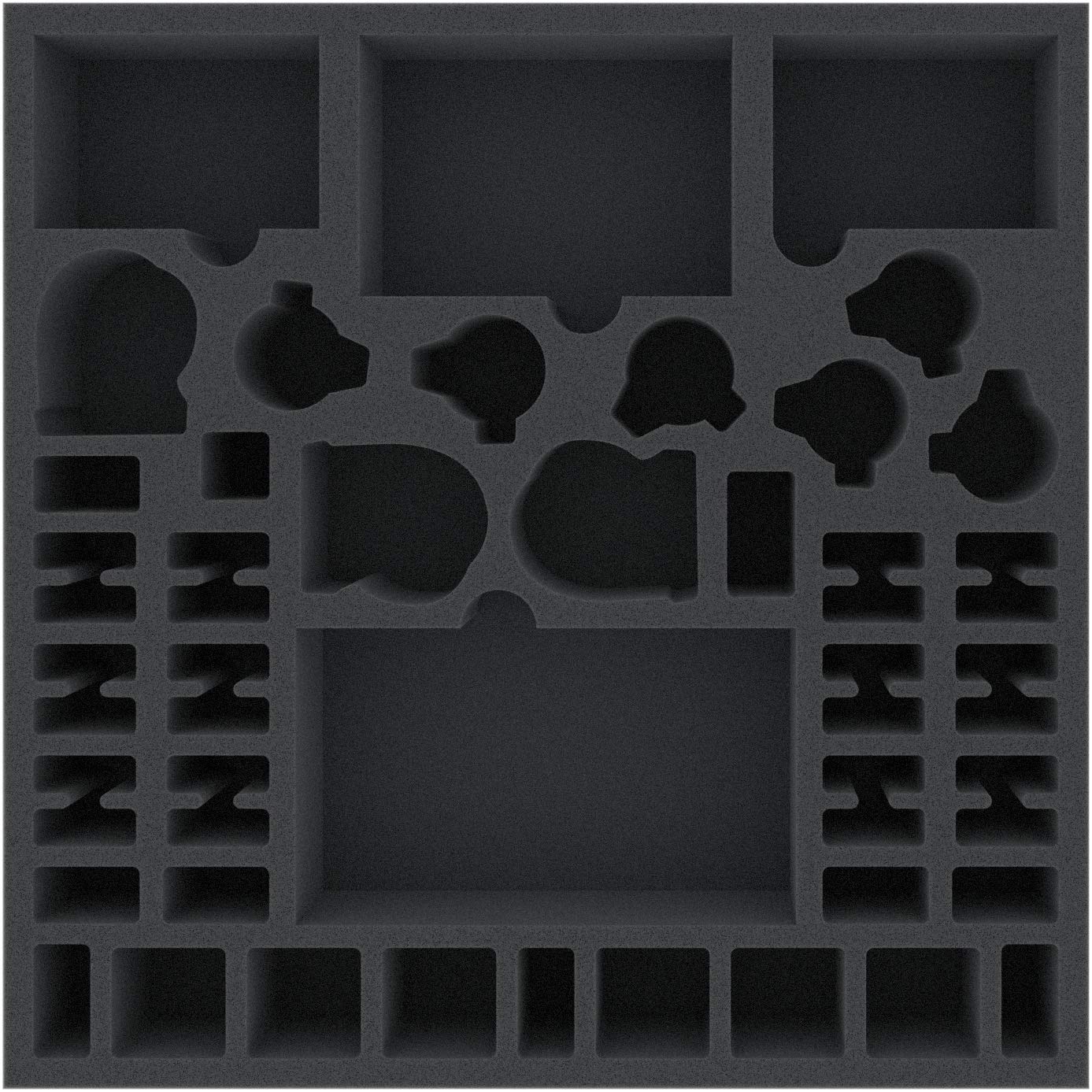 Feldherr Vassoio In Schiuma Per XCOM: The Board Game - Inserti Su Misura Per Miniature, Carte E Dadi, 285x285x50mm