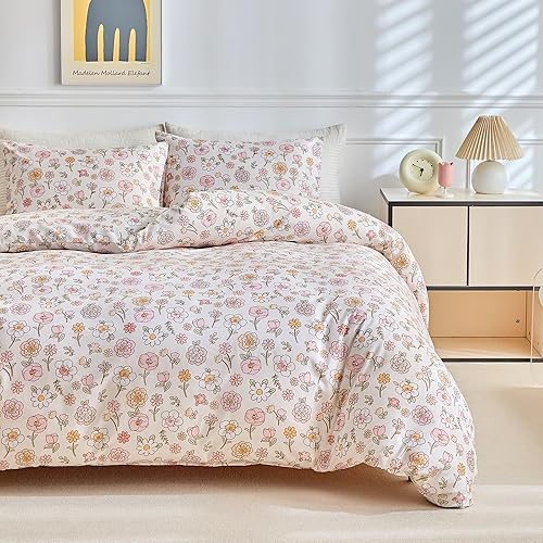 Miniatura 1 de DuShow - Juego de funda de edredón con lino ultra suave, sirsaca, cierre de cremallera y color liso, 3 piezas