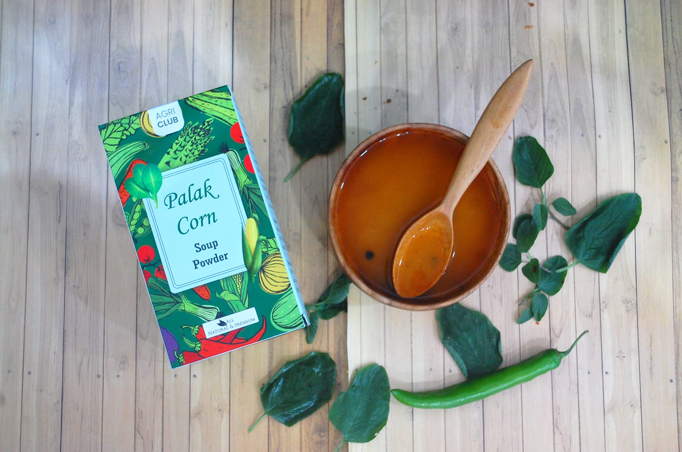 Agri Club Instant Palak Corn Soup Powder – Pack of 15 Sachets (15g Each) | Healthy & Delicious Ready-to-Make Soup for Quick Meals and Snacks 3
