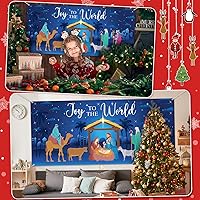 Vista 6 de Buryeah Decoración navideña para puerta de garaje, 6 x 13 pies, pancarta de Navidad para puerta de garaje, telón de fondo grande para cubierta