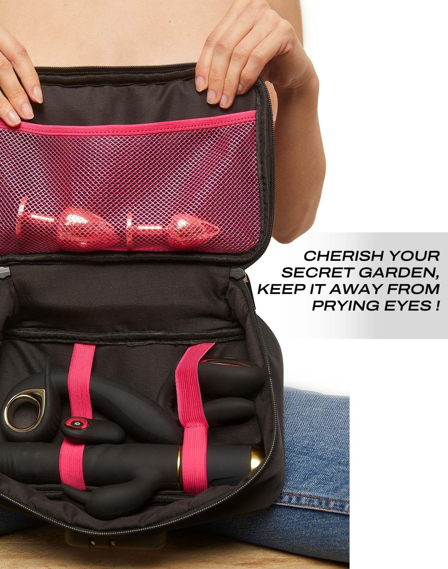 Trousse de Rangement pour Sextoys ultra discret couleur uni noir Discreet Box