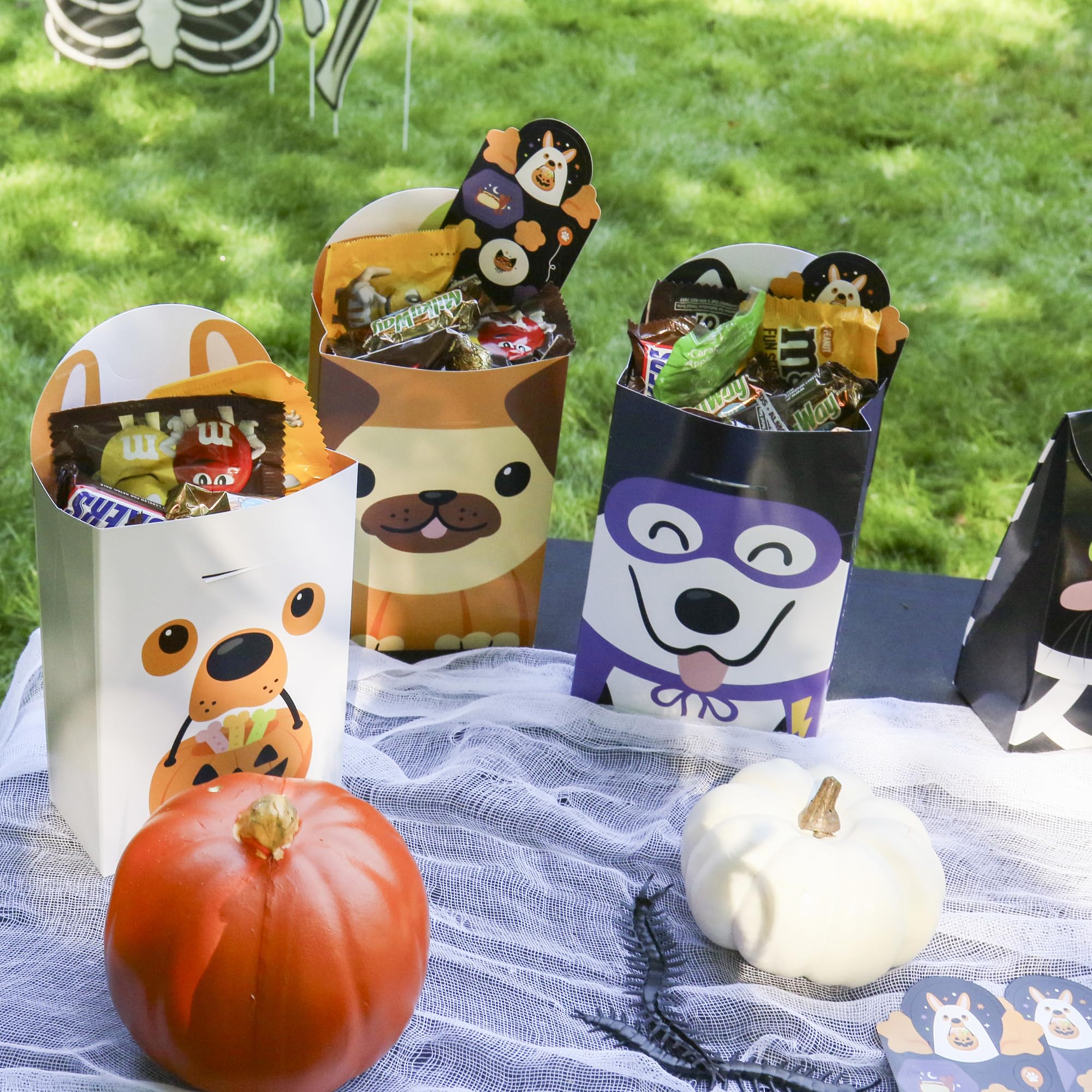 Big Dot Of Happiness Halloween Pets Geschenktüten – 12 Stück, Mit Katzen & Hunden