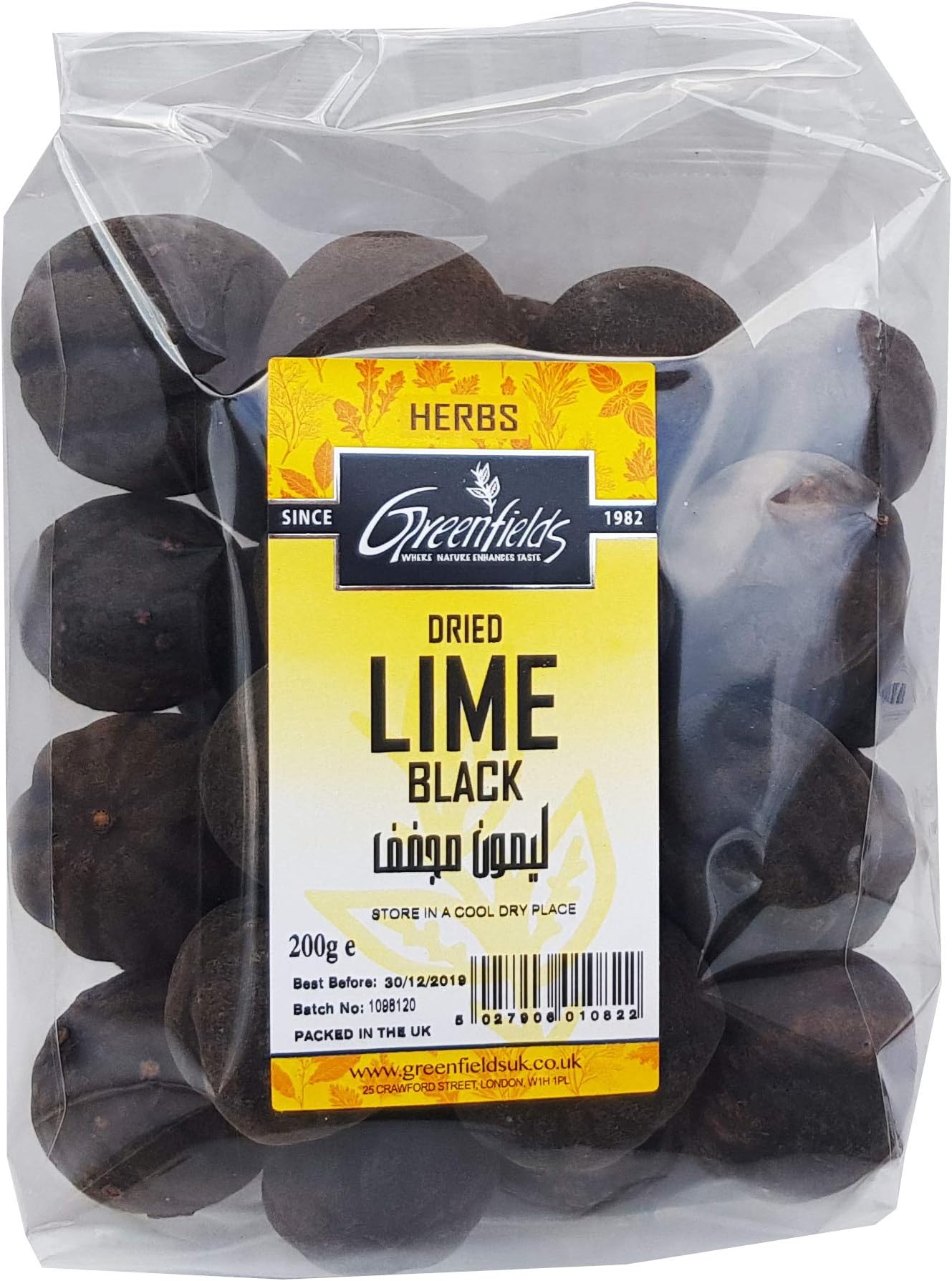 Greenfields Black Dried Lime 200g