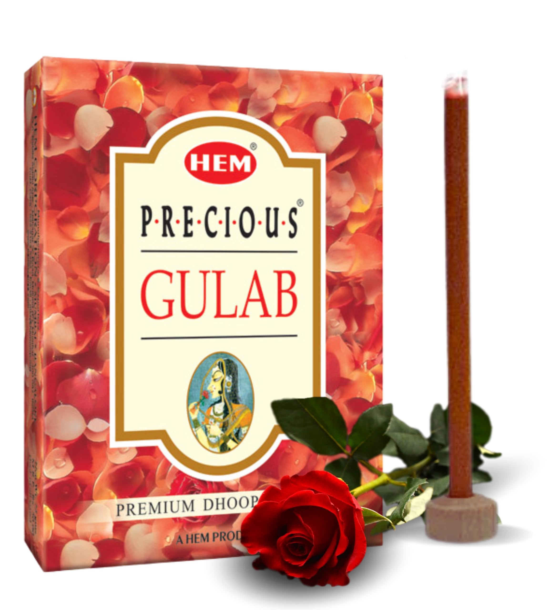 HEM Precious Gulab Dhoop Sticks | Bambooless & Charcoal-Free | Natural Rose  Aroma for Meditation, Home Fragrance & Spiritual Practices | 25-30 Min ...