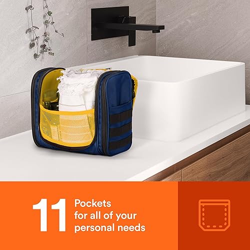 Miniatura 6 de Fitdom Neceser táctico colgante para hombres y mujeres. Perfecto para viajes y almacenamiento para cosméticos, cortaúñas, cepillo de dientes, ducha,