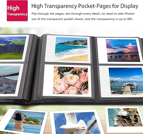 Miniatura 4 de Álbum de fotos de 160 bolsillos para Fujifilm Instax Wide 300, Polaroid 600 i-Type 3.5 x 4.5 pulgadas, compatible con cámara instantánea Polaroid