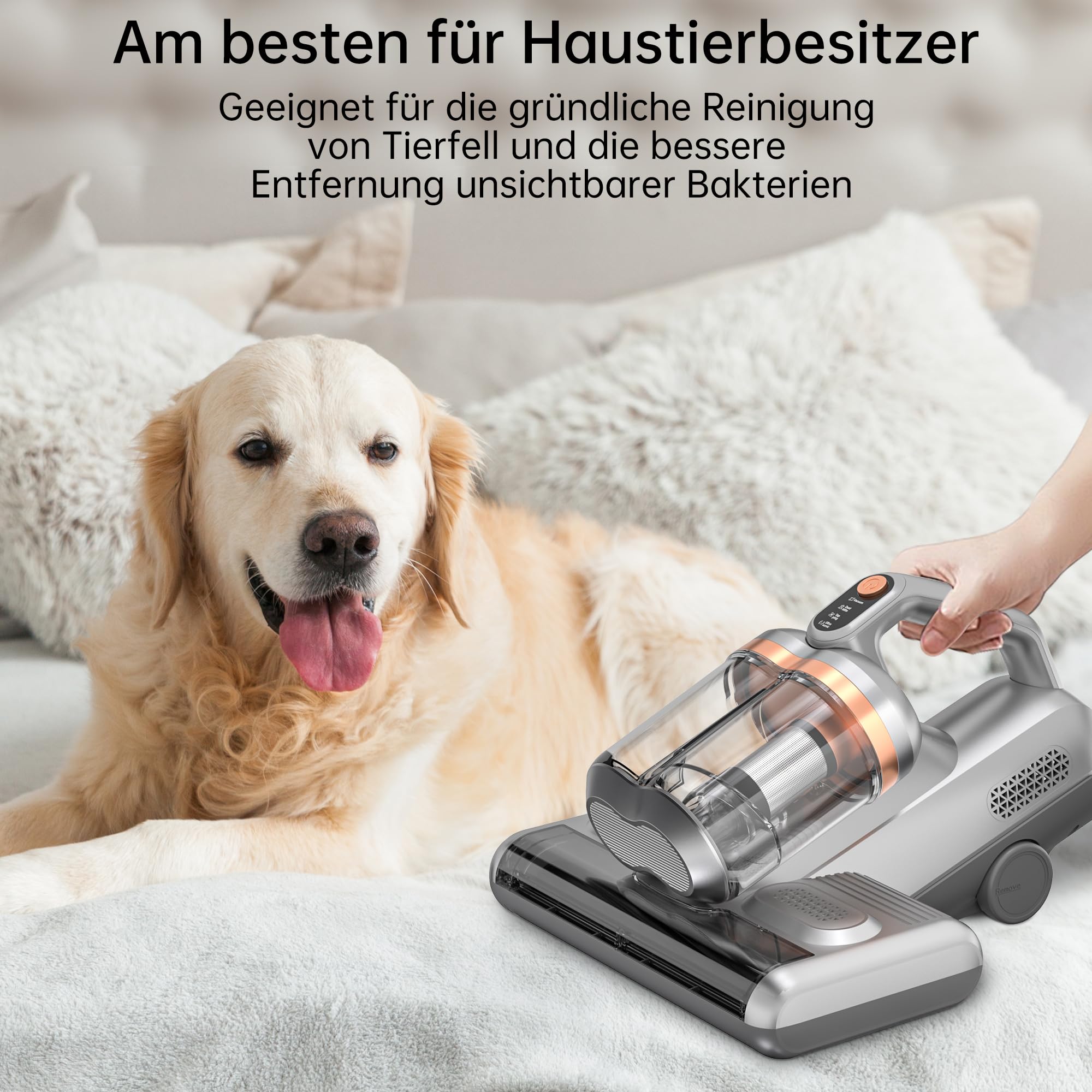 Milbensauger für Matratzen 16Kpa UV-Licht Hochleistungs-Staubsauger 99,9% Milbenentfernung