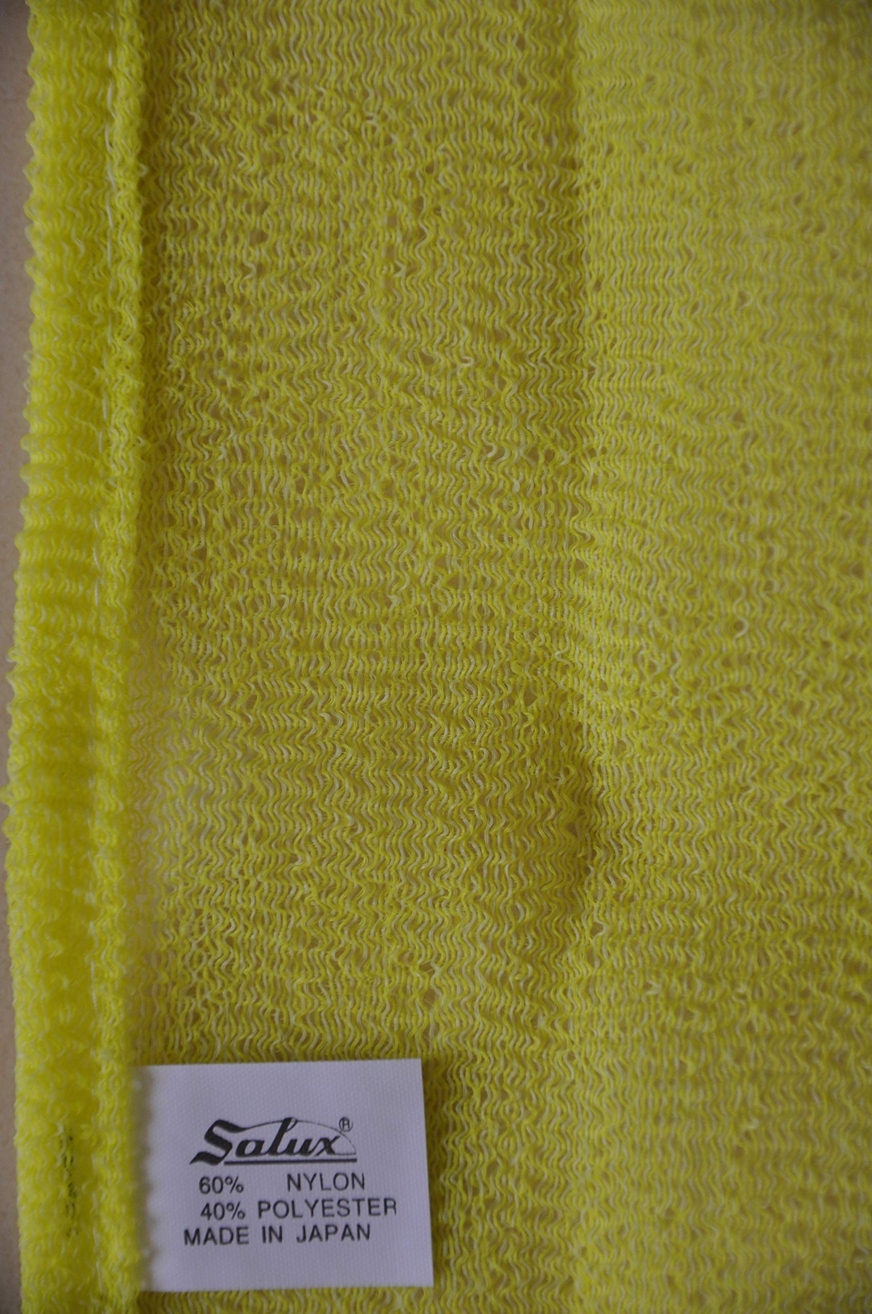 SALUX Nylon Japanese Beauty Skin Bath Wash cloth Towel Yellow
