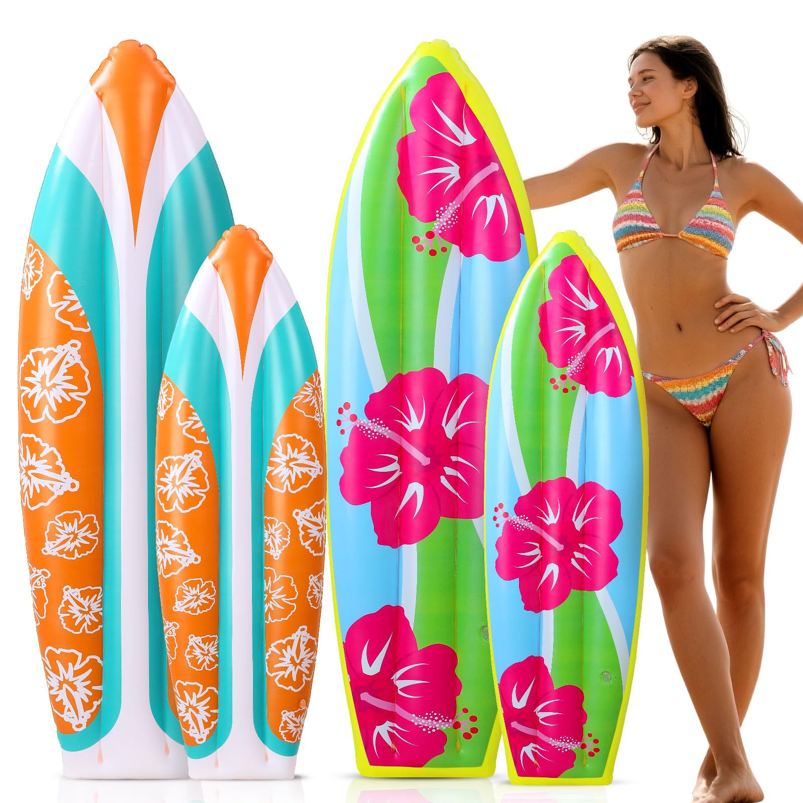 Amazon.com: JellyArch 4 Pcs Inflatable Surf Board Beach Pool