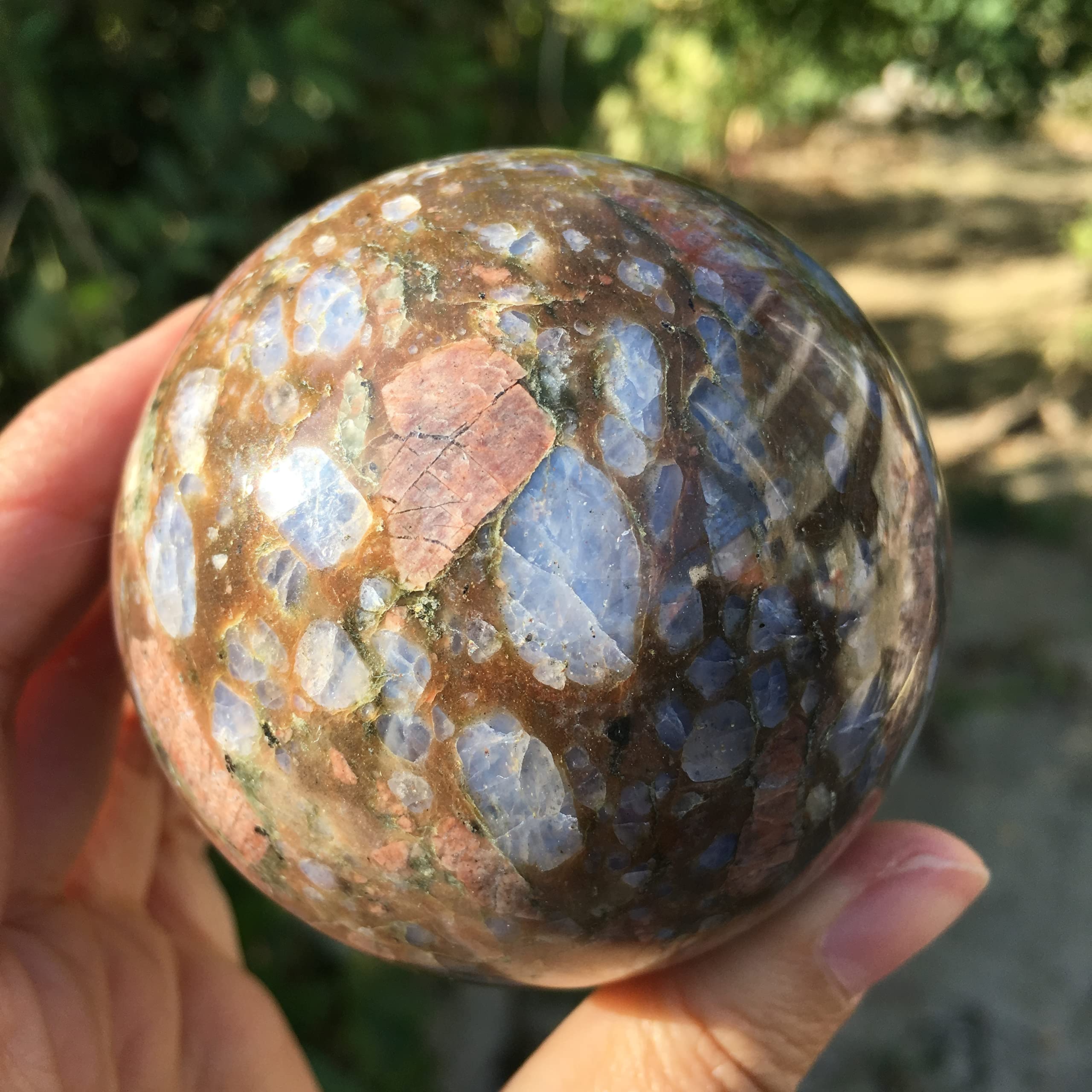 COZMAX Natural Crystal Rough Specimen Natural Stone Crystal Stone Sphere Ball Polished Home Decoration GiftStone (Size : 5cm)