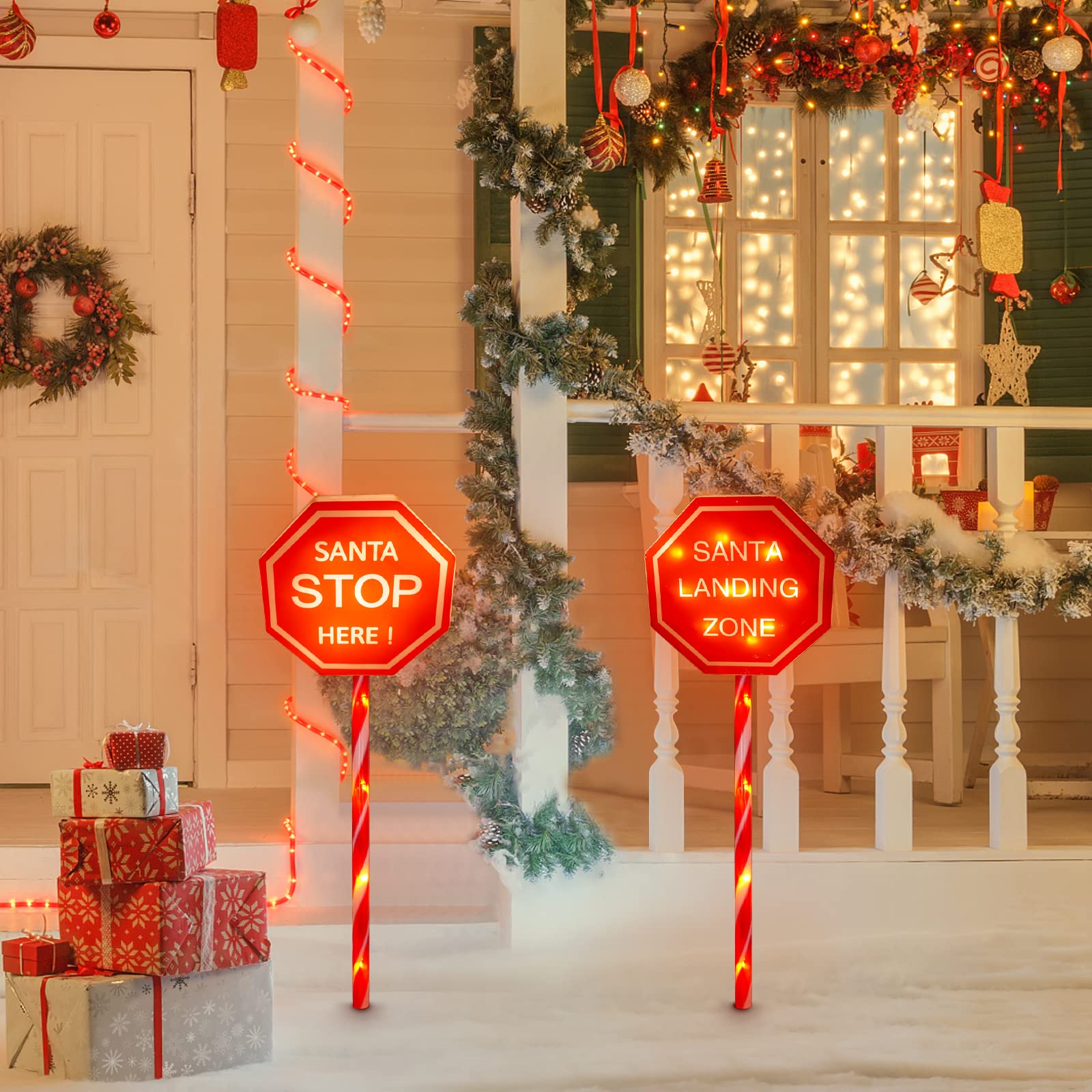 クリスマス デコレーション アウトドア クリスマス ヤードサイン ホリデー装飾 Amazon.co.jp: LuxenHome ライト付きヤードクリスマス装飾 33