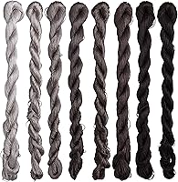 Vista 17 de Hilo de seda 100% natural, hilo de bordado hecho a mano hilo de seda 8 colores 360.9 ft cada uno (100)