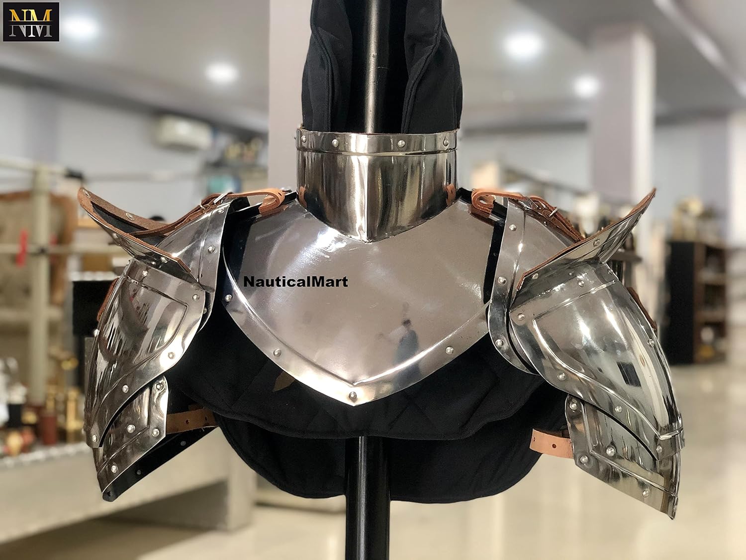 NauticalMart Medieval Armor Bevor with Gorget and Pauldrons