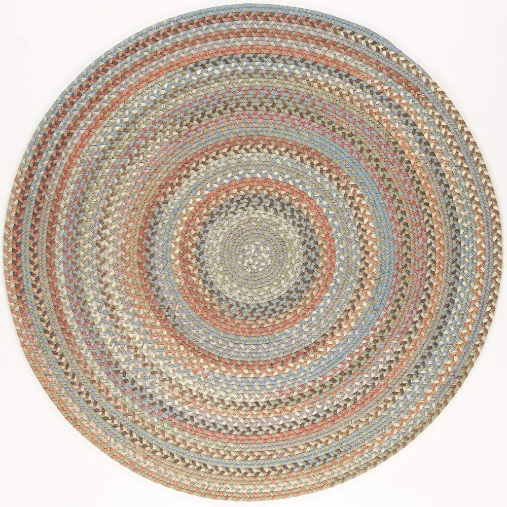 4' x 4' Casual Modern Wool Round Area Rug, Contemporary Hand Crafted Attractive