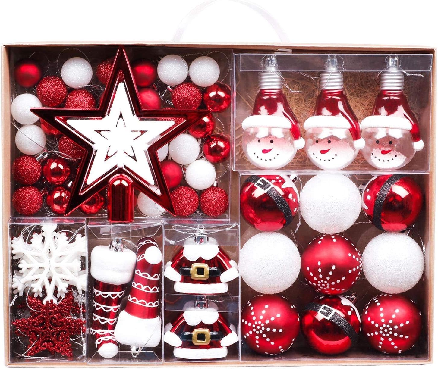 Amazon.co.jp: Valery Madelyn クリスマス オーナメント 70個セット 大