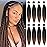 Pre Stretched Braiding Hair,18 Inch 8 Packs Ombre Braiding Hair, Two Tone Yaki Texture Prestretched Crochet Braids Professional Synthetic Hair Extension Itch Free Hot Water Setting (18 T1B/30)