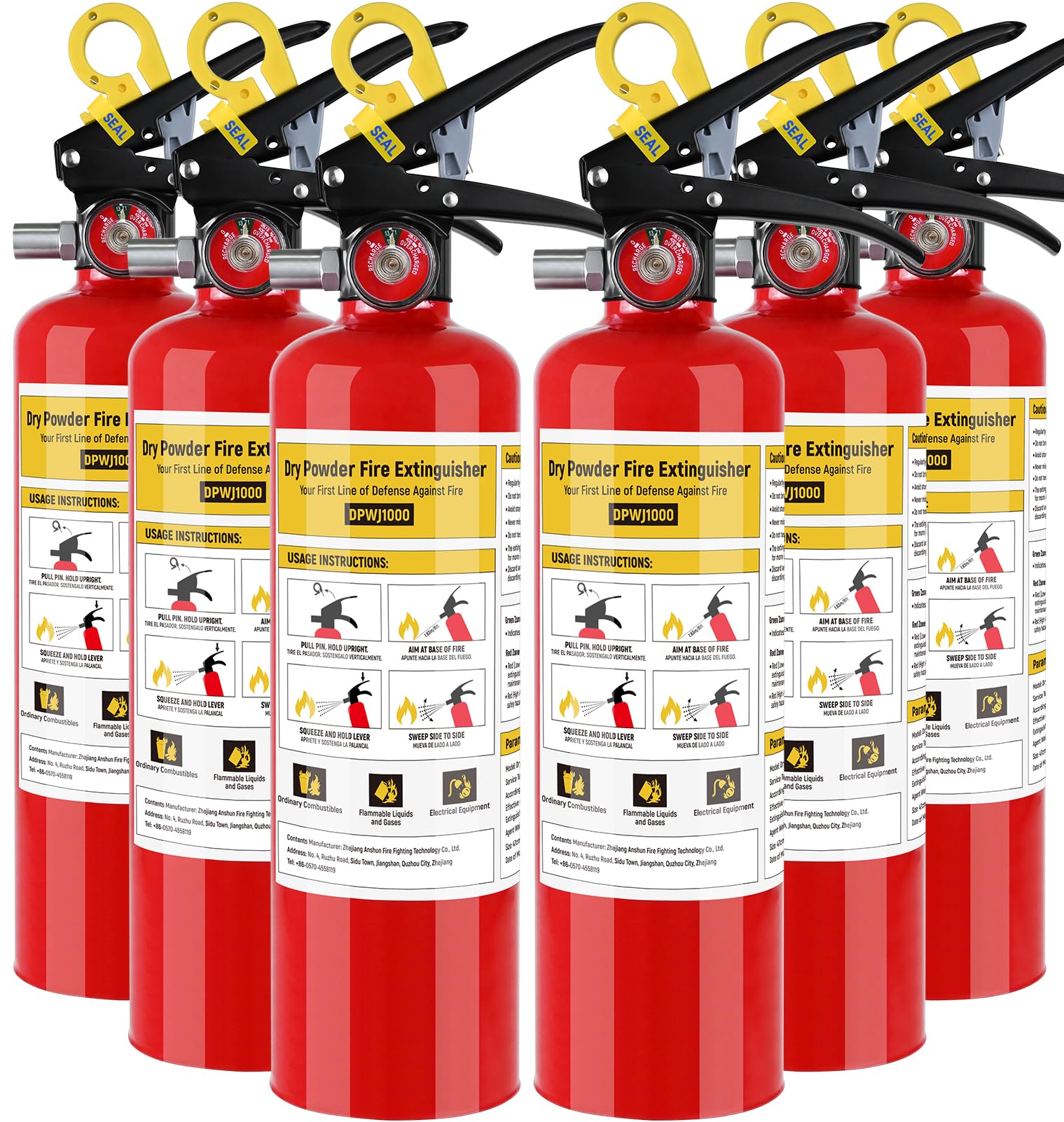 ABC Fire Extinguishers - 4 Pack, 2.5 lb -9 ABC Fire Extinguishers - 4 Pack, 2.5 lb -9