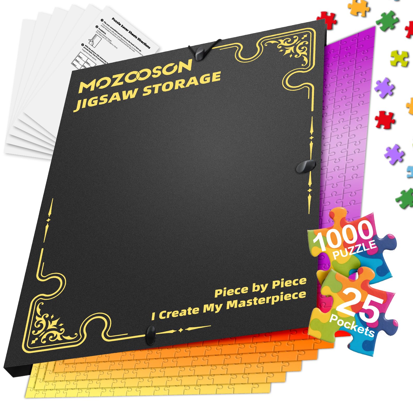 MOZOOSON Puzzle Aufbewahrung, Puzzlemappe 1000 Teile