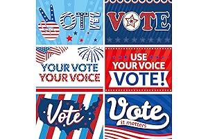 Patriotic Red White and Blue Vote Postcard for Election Campaigns
