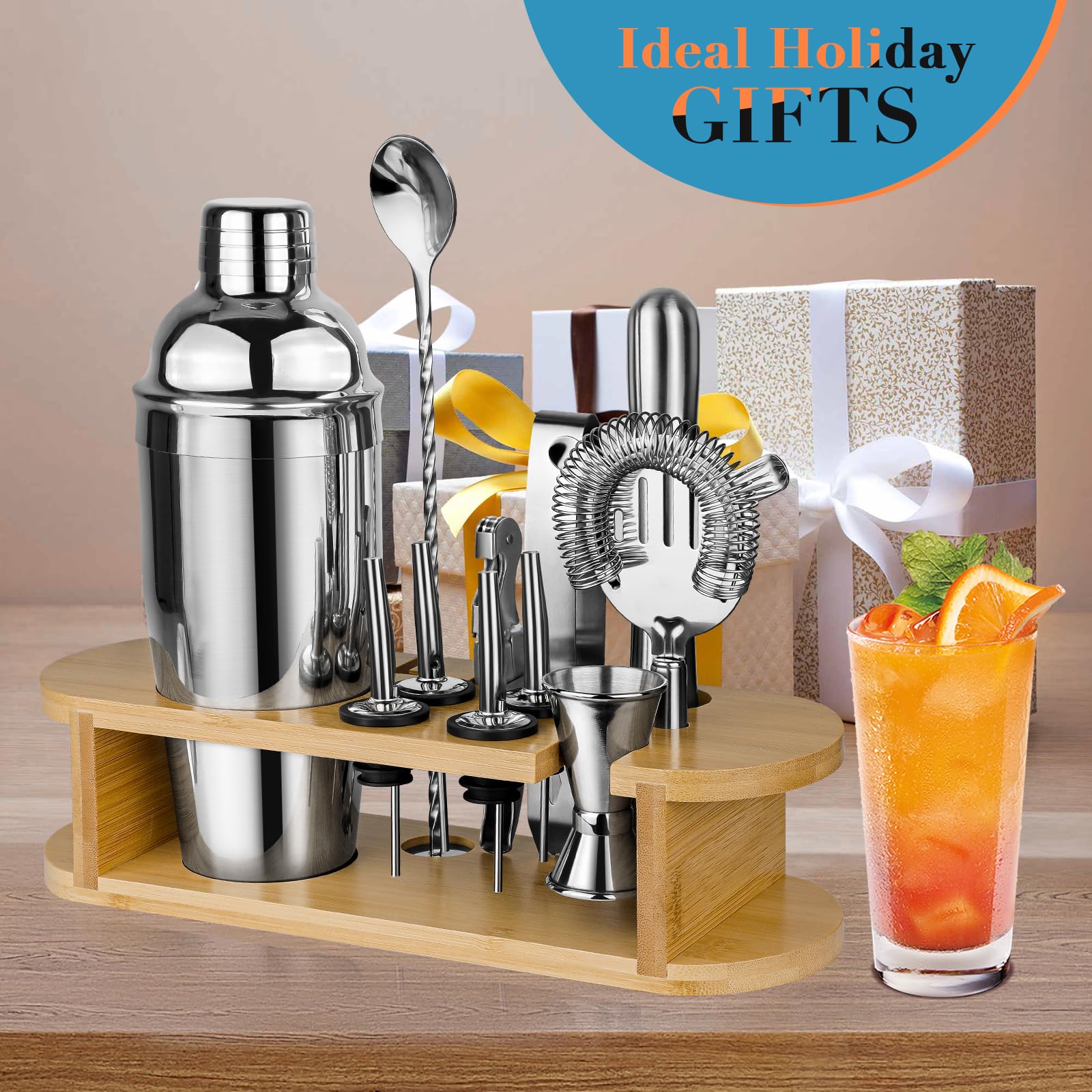 Cocktail Shaker Set Bartender Kit : 12-Piece Bar Djibouti
