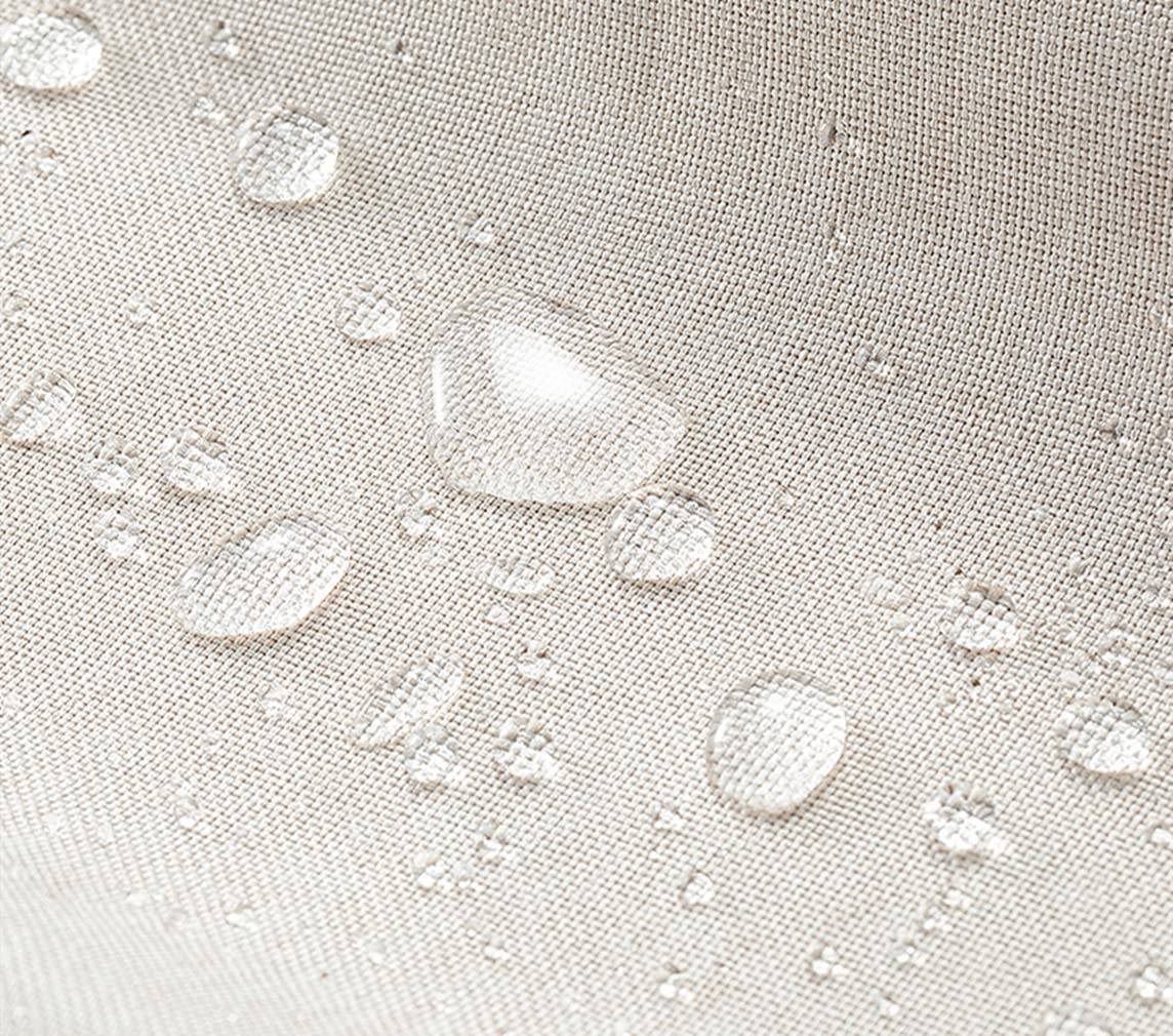 TURIM Premium douchegordijn linnen stof textiel 240x200cm waterdicht anti- schimmel voor badkamer koffie 240x200cm