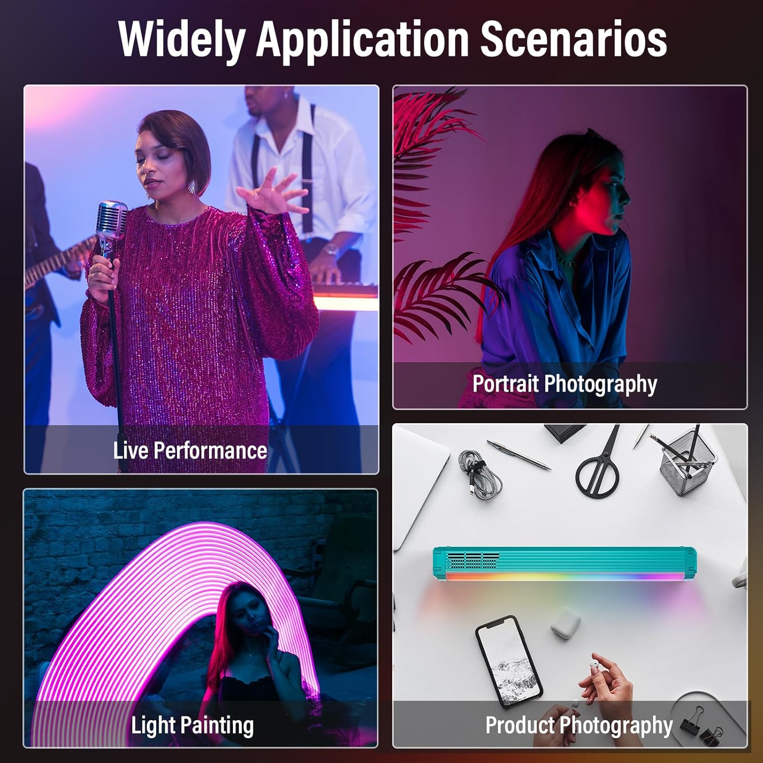 SIRUI 30W RGB LED Video Light Stick, T30 Magnetic Tube Light, 2500K~7000K, 2580 lux/0.5m, TLCI 98, CRI 96, 6 Pixel Effects, Full-Color LED Light, Reverse Charging, Teal