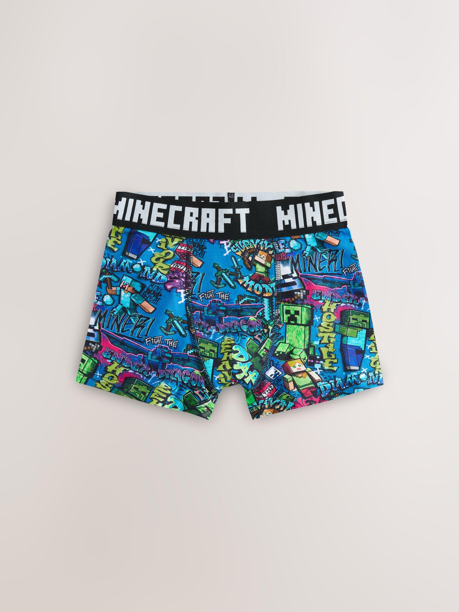 NEXT Ragazzo Confezione da 7 Boxer di Minecraft | Bambino, Standard, Mid Rise