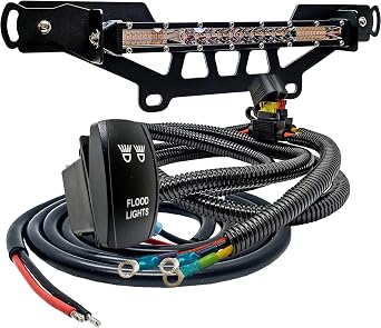 OZ-USA Shock Tower Bracket Dual Amber White LED Mini Light Bar with Power Busbar Distribution Block Wiring Harness Compatible with 2018-2025 Can-Am Maverick X3 RS Turbo RR