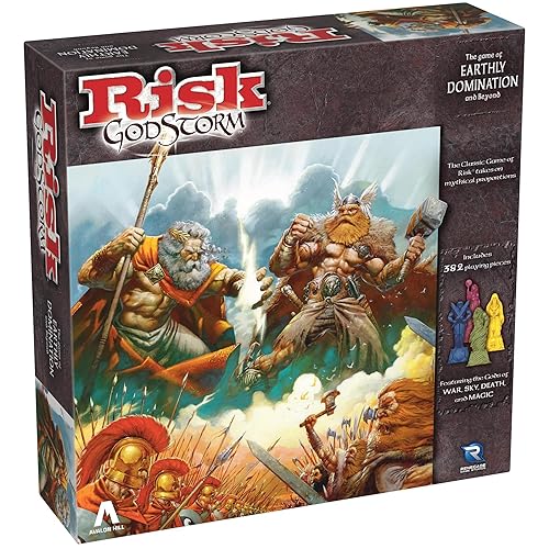 Renegade Game Studios: Risk: Godstorm - ¡Comanda 5 Culturas Antiguas! Juego de Estrategia de Tablero, Reglas para Godstorm y Risk Clásico, Edades 10+, 2-5 Jugadores